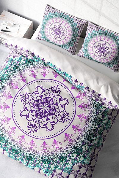PerlaSera 3D Custom Design Focus Classic - Double Duvet Cover Set, Tightly Woven Cotton Satin