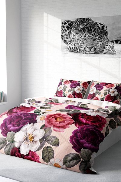 PerlaSera 3D Custom Design - Double Cotton Satin Duvet Cover Set, Flower Dream