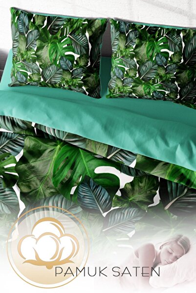 PerlaSera 3D Спеціальний дизайн постільна білизна - двоспальне, бавовняний сатин, Green Forest