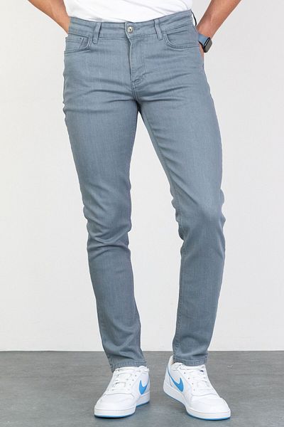 HLT JEANS Ανδρικό Εύκαμπτο τζιν με μπλε λεπτή εφαρμογή από Lycra Hlthe001946