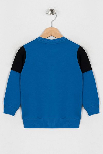 zepkids Crew Neck Long Sleeve Black Saks Color Boy's Sweatshirt