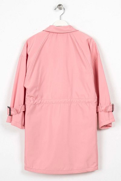 zepkids Double-breasted Long Sleeve Double-breasted Collar Waist-tied Powder Color Girl's Trencoat