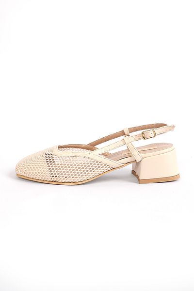 Liza Shoes Sandale cu toc pentru femei din plasă - A012-K001