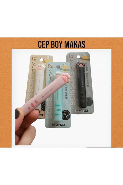Rota Hediyelik Sevimli Minik Pratik Kullanışlı Kawaii Kedi Cep Boy Makas 1 Adet