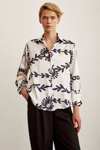 Never more Satin Patterned Shirt