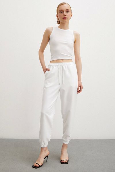 Never more Pantaloni de trening din Lycra alb