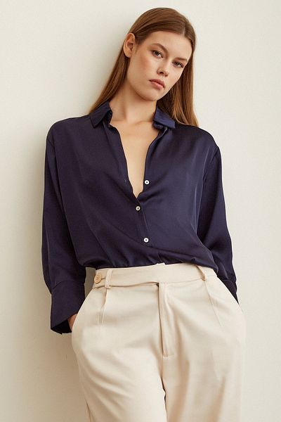 Never more Basic Satin Shirt