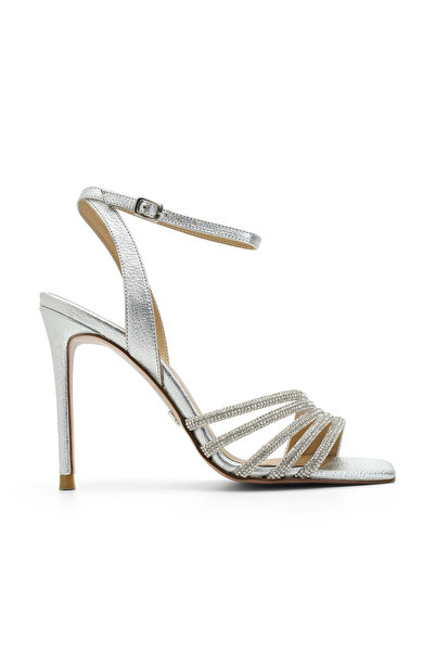 Jabotter Mayer Lame Mat Deri Taşlı İnce Topuklu Ayakkabı