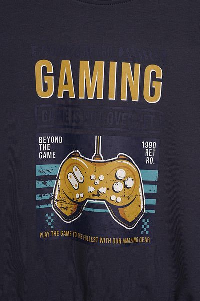 zepkids Момчешки суитшърт с щампа „Smoke Color Gaming“