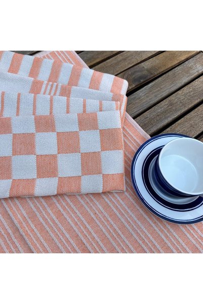 Dost Orange 5-Piece Kitchen Towel Set and Drying Cloth