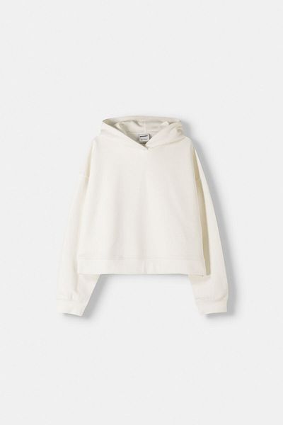 Bershka Cotton Hooded Sweatshirt