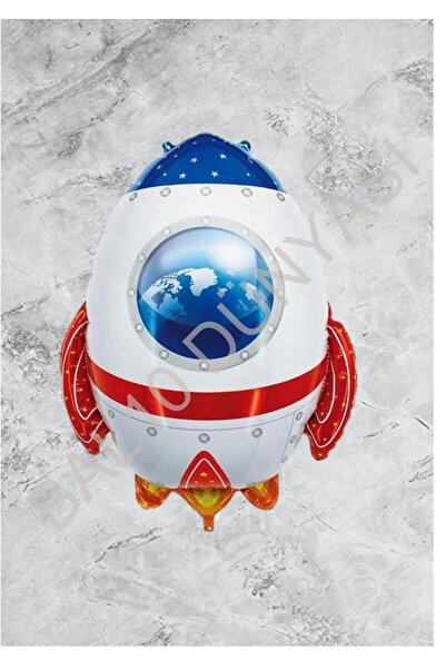 BAL10 DÜNYASI Space Themed Rocket Foil Balloon