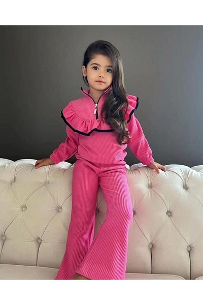 YİGİT BUTİK Yigit Butik Flare Leg kordbársony lánykosztüm