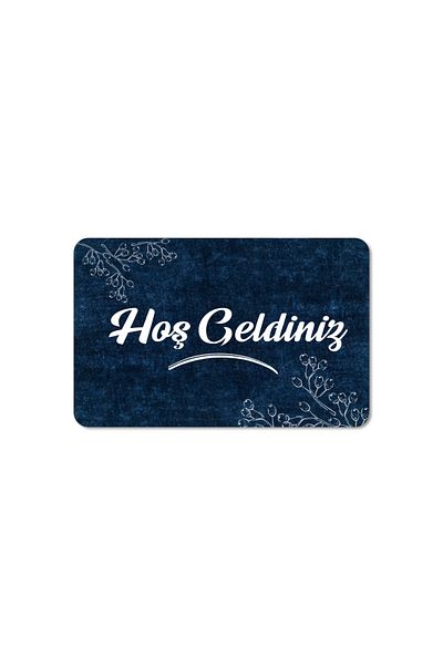 M&H Quality Welcome Written Flower Patterned Digital Door Mat - Washable Door Mat