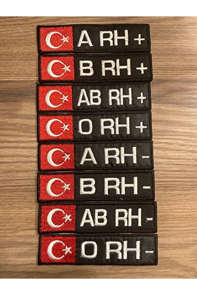 StüdyoÜmitTişört AB RH (-) Negatif Model-2 Kan Grubu Patch,Peç,Arma,Logo Ve K...