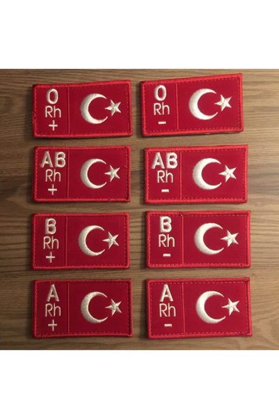 StüdyoÜmitTişört رقعة Rh+ Positive Model-2 Blood Group - شعار Peç Arma ورقعة الجينز (مع هدية فيلكرو)