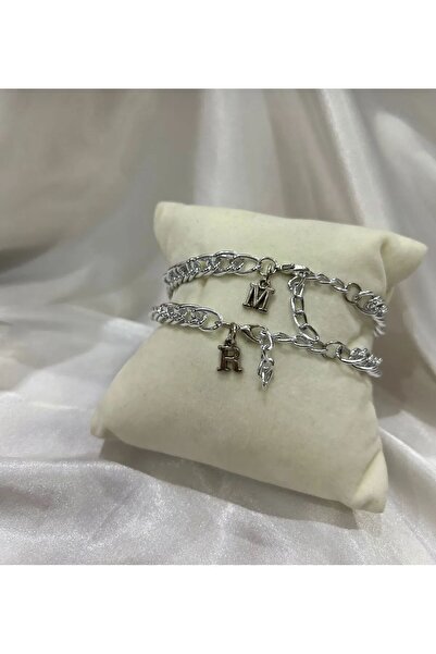 Hediyedukkani Non-Tarnish Steel 2-Piece Letter Bracelet Lover, Couple, Friend, Bracelet