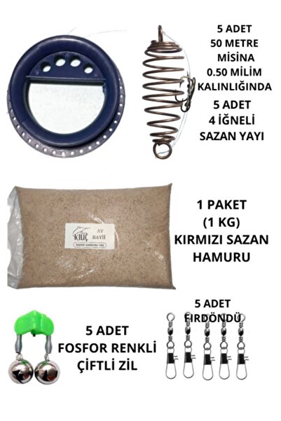KILIÇ AV Ucuz Sazan Takımı Yaylı Kasnak Hamur Zil Ve Fırdöndü Full Set