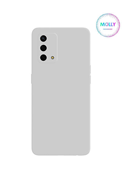 Molly حافظة سيليكون مخملية داخل سائل أبيض لهاتف اوبو A74