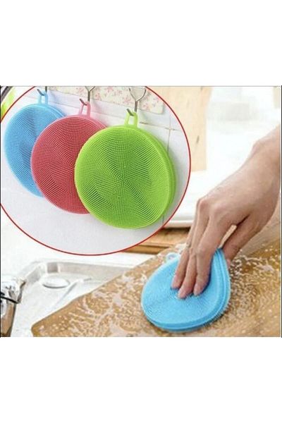 Ardinyo Practical Silicone Non-Combing Dishwashing Brush Dish Brush Pan Holder Magic