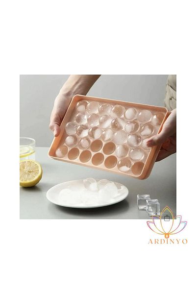 Ardinyo 33 Chamber Globe Ice Mold with Lid - Cocktail Presentation and Cooling Summer