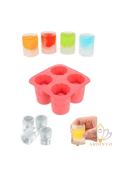 Ardinyo 4-piece SiLicone Ice MoLd - Shaped, 3 Sizes, Coffee CocktaiL beverage Presentations