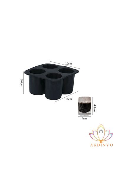 Ardinyo 4-piece SiLicone Ice MoLd - Shaped, 3 Sizes, Coffee CocktaiL beverage Presentations