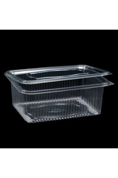 göregöre Plastic Leakproof Container 1000 Gr Cc Disposable Disposable Plastic Bowl with Lid 10 Pieces