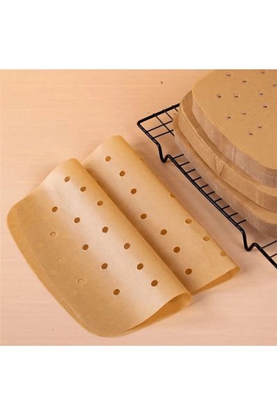 Ardinyo 20 Pcs Air Fryer Baking Paper Disposable Oil Proof Paper Square Hole Model Air Fryer