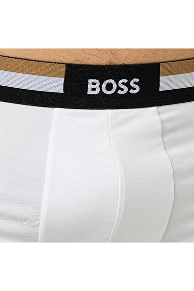 BOSS Erkek Dokuma Kumaş  Normal Bel Kısa Paça Düz Model Beyaz Boxer 50516542-100