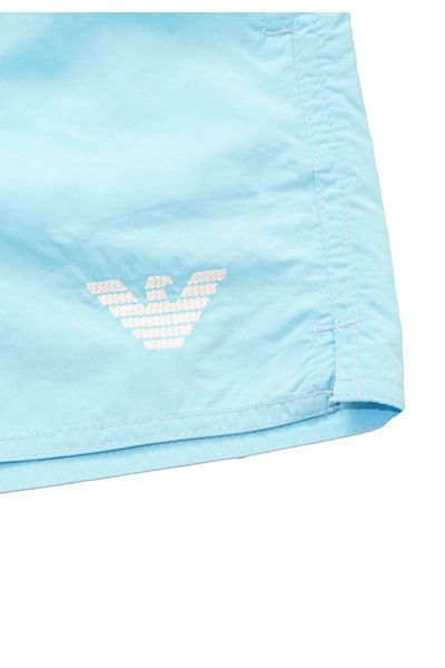 Emporio Armani Shorts Badeshorts mit Tunnelzug und aufgesticktem Logo aus Hightech-Gewebe