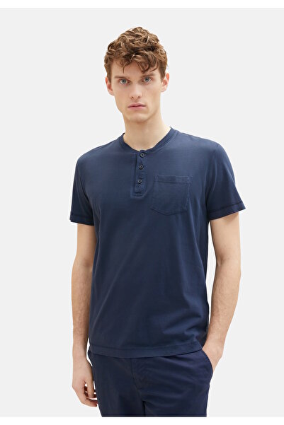 Tom Tailor T-Shirt Kurzarmshirt Henley