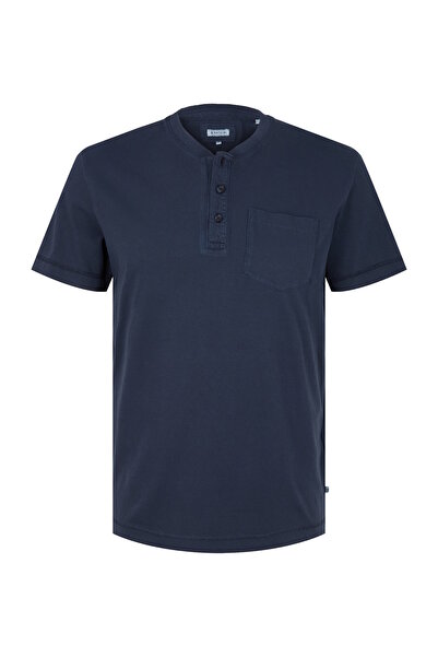 Tom Tailor T-Shirt Kurzarmshirt Henley