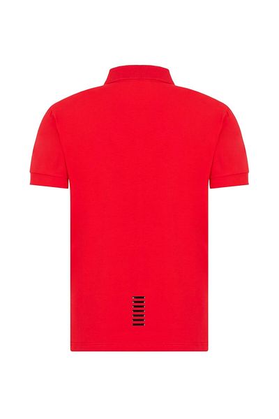 EA7 Shirt Core Identity Poloshirt aus Baumwollstretch mit Seitenschlitzen in normaler Passform