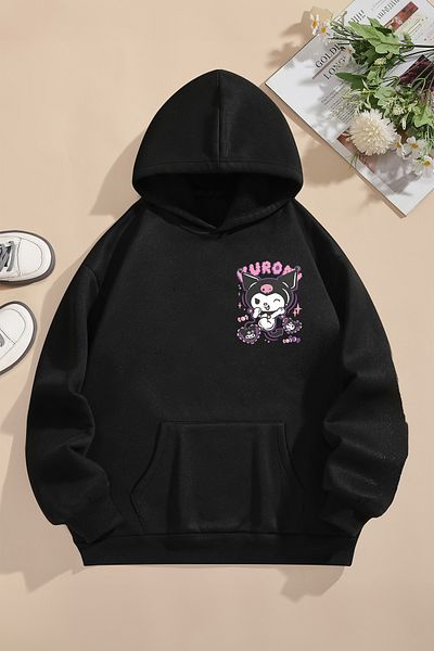 MYADA Kuromi Printed - Стилен суичър с качулка
