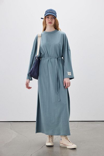 Manuka Oversize Μακρύ Άνετο Φόρεμα Μπλε