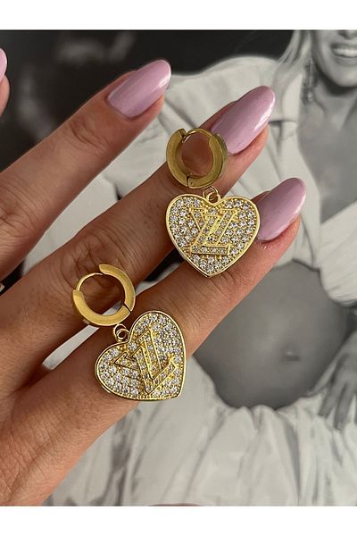 Hoop jewelery Brand Model Steel Jewelled Earrings