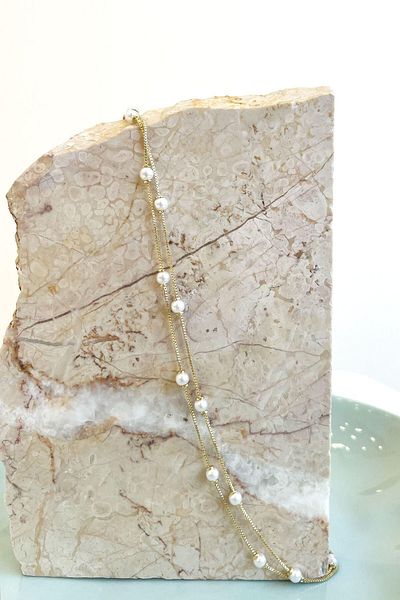 Manuka Leichte Halskette mit gelber Perle