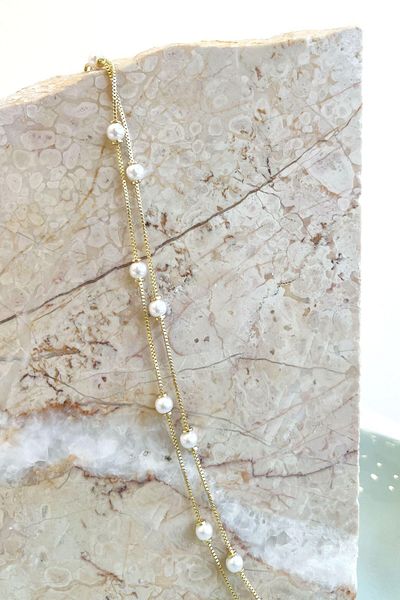 Manuka Leichte Halskette mit gelber Perle