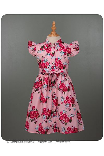 VİYOLİNA Floral Patterned Shirt Dress