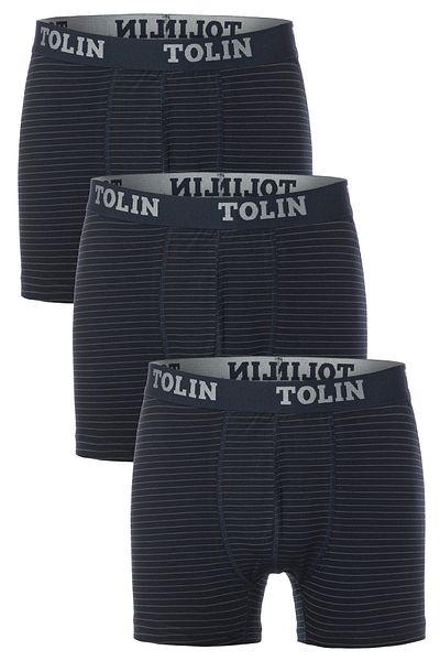 TOLIN Men's Patterned Single Jersey Cotton Boxer Set of 3 - 4147-06