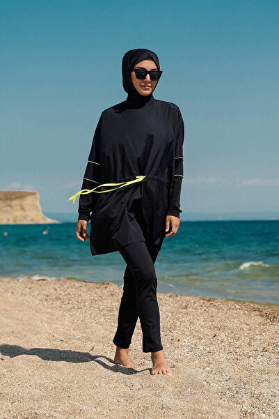 Marina Paraşüt 3’lü Neon Biye Tam Kapalı Tesettür Mayo  M2272