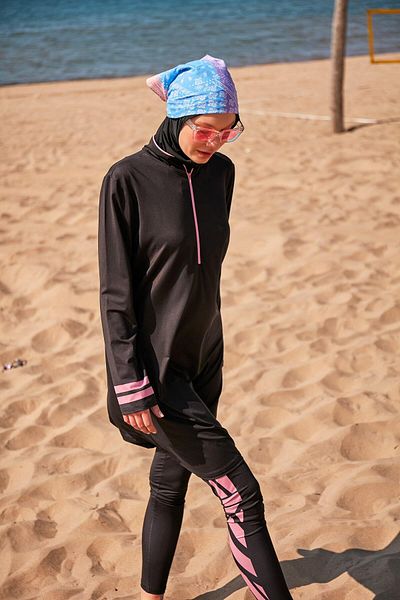 Marina Black Full Covered Hijab Swimsuit M2330