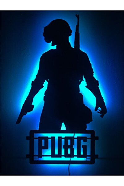 Mony Tasarım Led Işıklı Tablo Pubg Duvar Süsü Dekorasyon