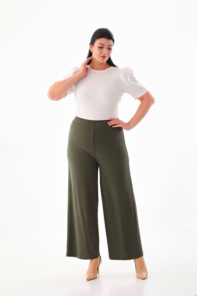 KIRIŞIK Plus Size Lycra Sendy Fabric STRETCH COMFORTABLE FABRIC PANTS 3076