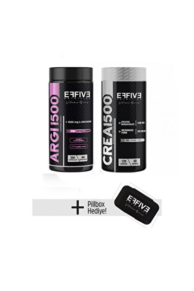 Effive Nutrition Argi1500 120 Kapsül + Crea1500 Kreatine Monohydrate 120 Kapsül