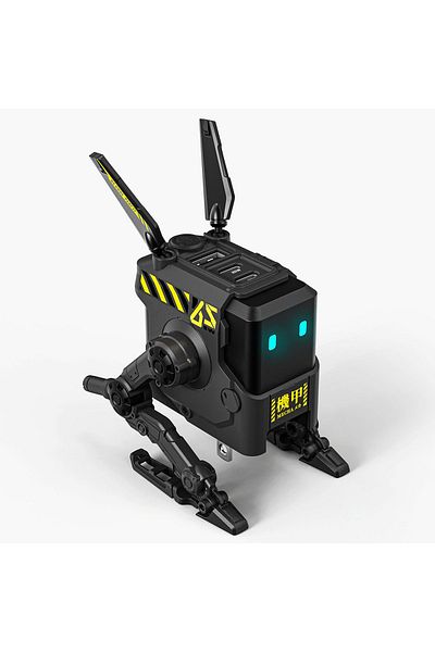 Gravastar 65W Fast Charging Adapter with Alpha65 Gray Robot Figure