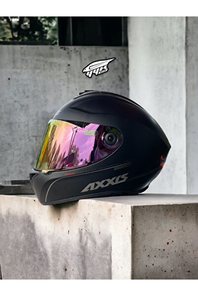 AXXIS Draken Çift Vizörlü Mat Siyah Tam Kapalı Motosiklet Kaskı