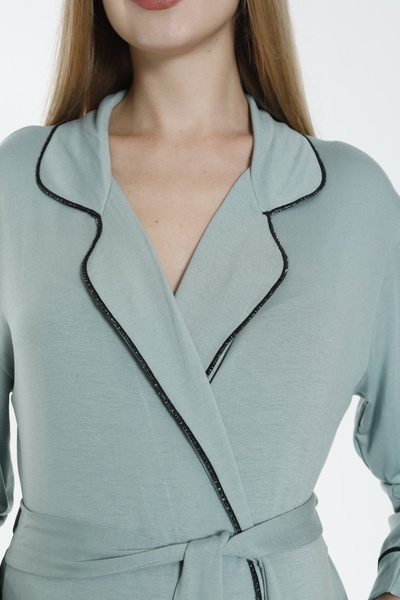 Miss Dünya Lissa Μακρύ φόρεμα γιακά εγκυμοσύνης και μητρότητας - γραβάτα μπροστά