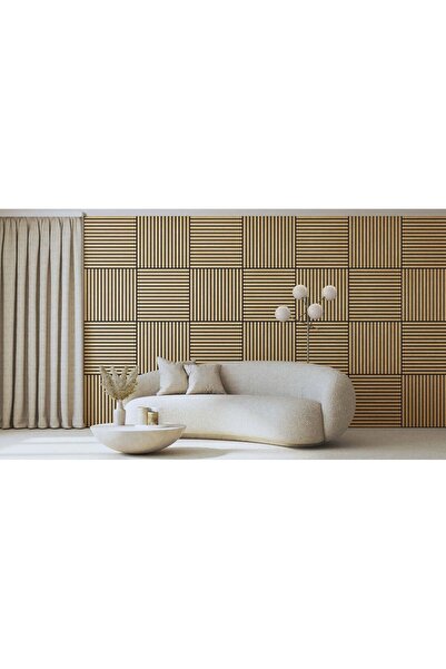 Mony Tasarım Çıta Akustik Duvar Paneli - Meşe Model 6 mm